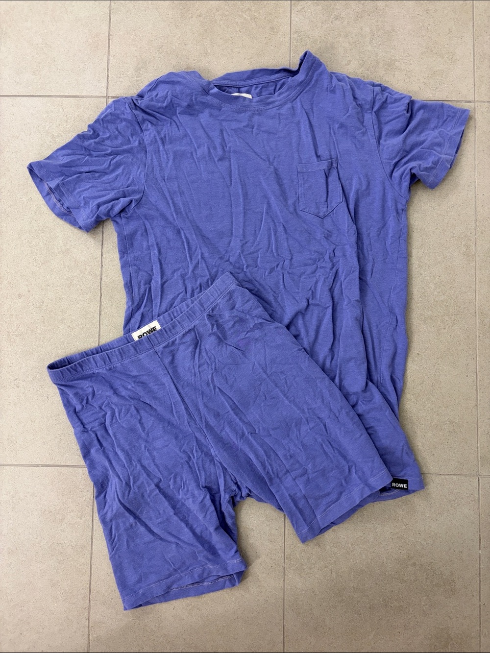ROWE Women’s Purple Lounge Tee & Biker Short Set